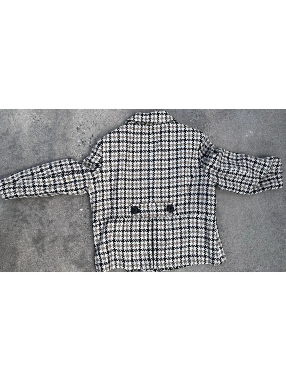 Briggs New York Wool Houndstooth Three Button Blazer Jacket Womens 12